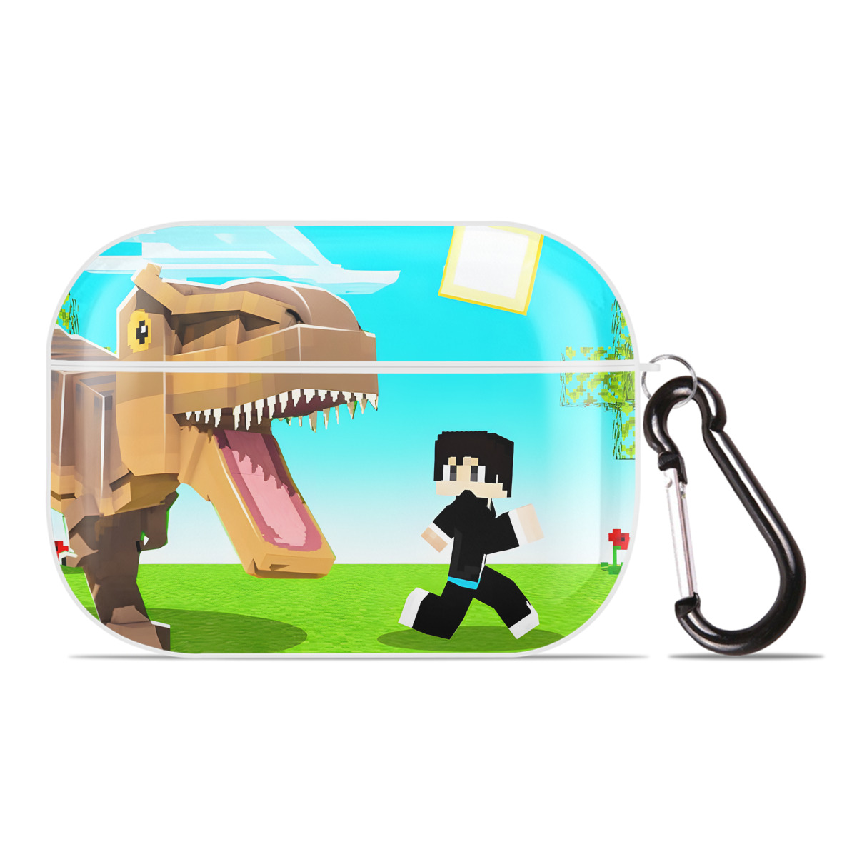 （画像用） マインクラフト ブロックの世界 Minecraft MC Block world 【AirPods Pro用】ハードシェル保護ケース 耐衝撃・防指紋・カラビナ付き商品仕様
