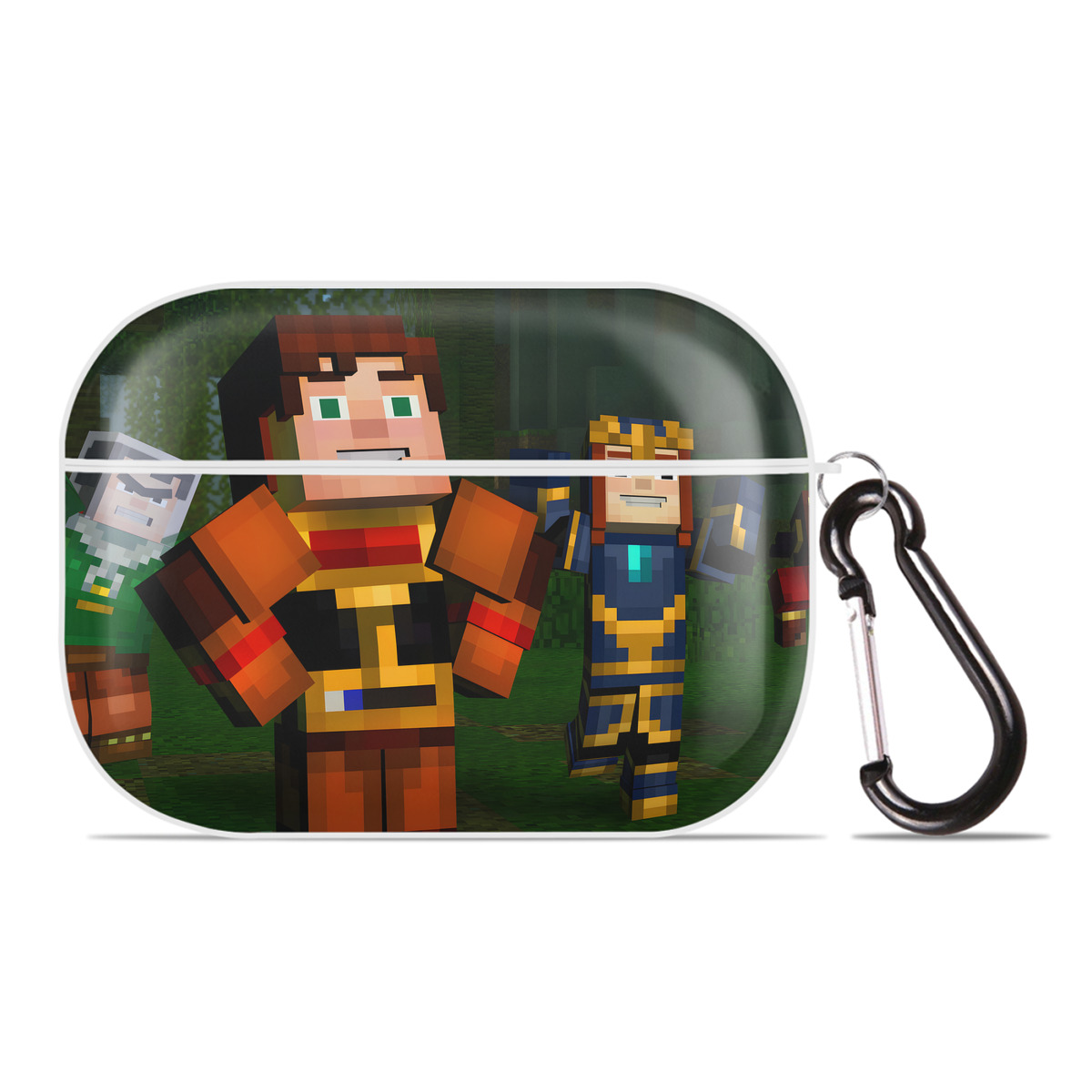 （画像用） マインクラフト ブロックの世界 Minecraft MC Block world 【AirPods Pro用】ハードシェル保護ケース 耐衝撃・防指紋・カラビナ付き商品仕様
