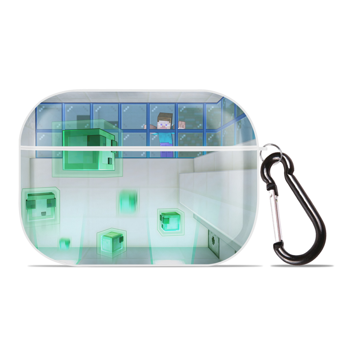 （画像用） マインクラフト ブロックの世界 Minecraft MC Block world 【AirPods Pro用】ハードシェル保護ケース 耐衝撃・防指紋・カラビナ付き商品仕様