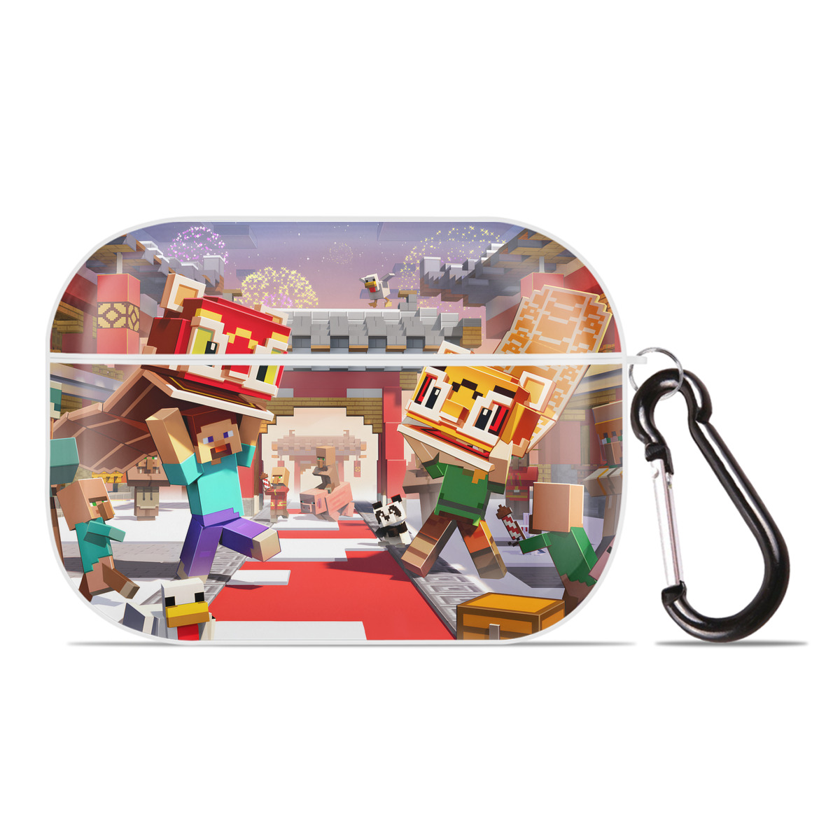 （画像用） マインクラフト ブロックの世界 Minecraft MC Block world 【AirPods Pro用】ハードシェル保護ケース 耐衝撃・防指紋・カラビナ付き商品仕様