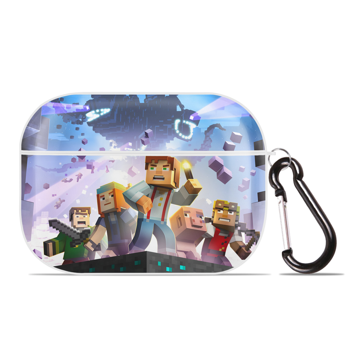 （画像用） マインクラフト ブロックの世界 Minecraft MC Block world 【AirPods Pro用】ハードシェル保護ケース 耐衝撃・防指紋・カラビナ付き商品仕様