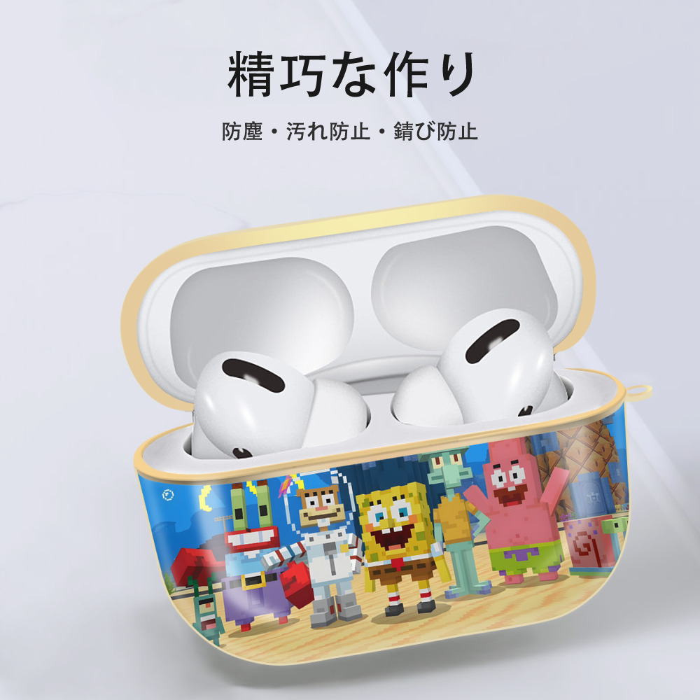 マインクラフト ブロックの世界 Minecraft MC Block world 【AirPods Pro用】ハードシェル保護ケース｜耐衝撃・防指紋・カラビナ付き商品仕様