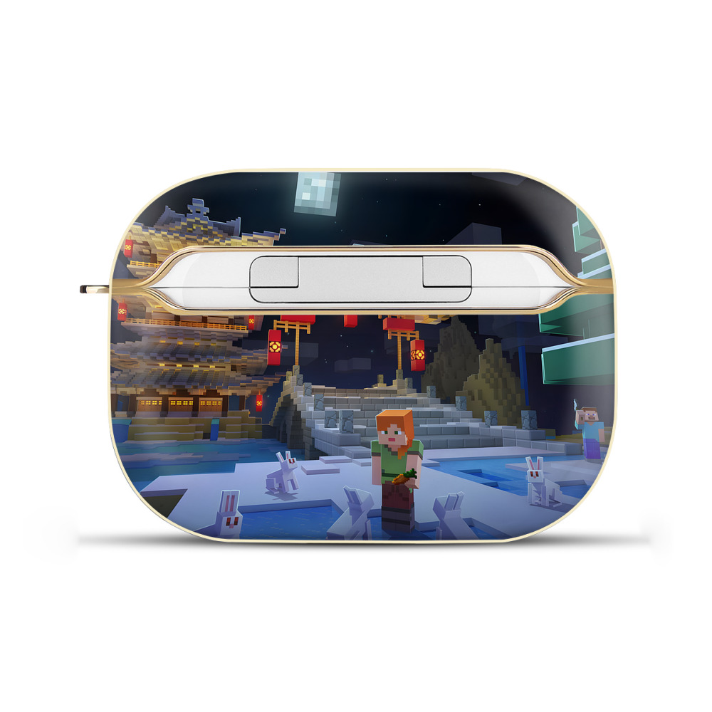 （画像用） マインクラフト ブロックの世界 Minecraft MC Block world 【AirPods Pro用】ハードシェル保護ケース｜耐衝撃・防指紋・カラビナ付き商品仕様