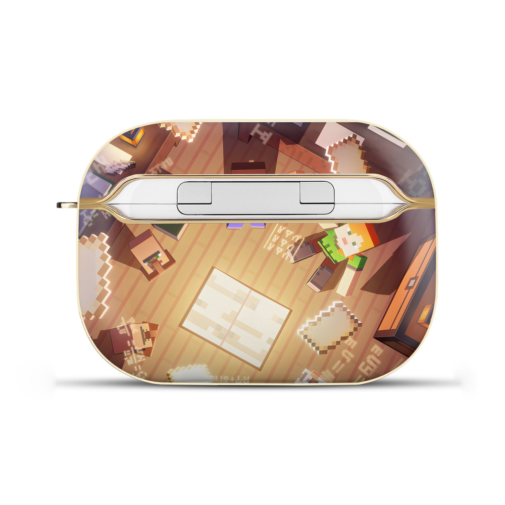 （画像用） マインクラフト ブロックの世界 Minecraft MC Block world 【AirPods Pro用】ハードシェル保護ケース｜耐衝撃・防指紋・カラビナ付き商品仕様