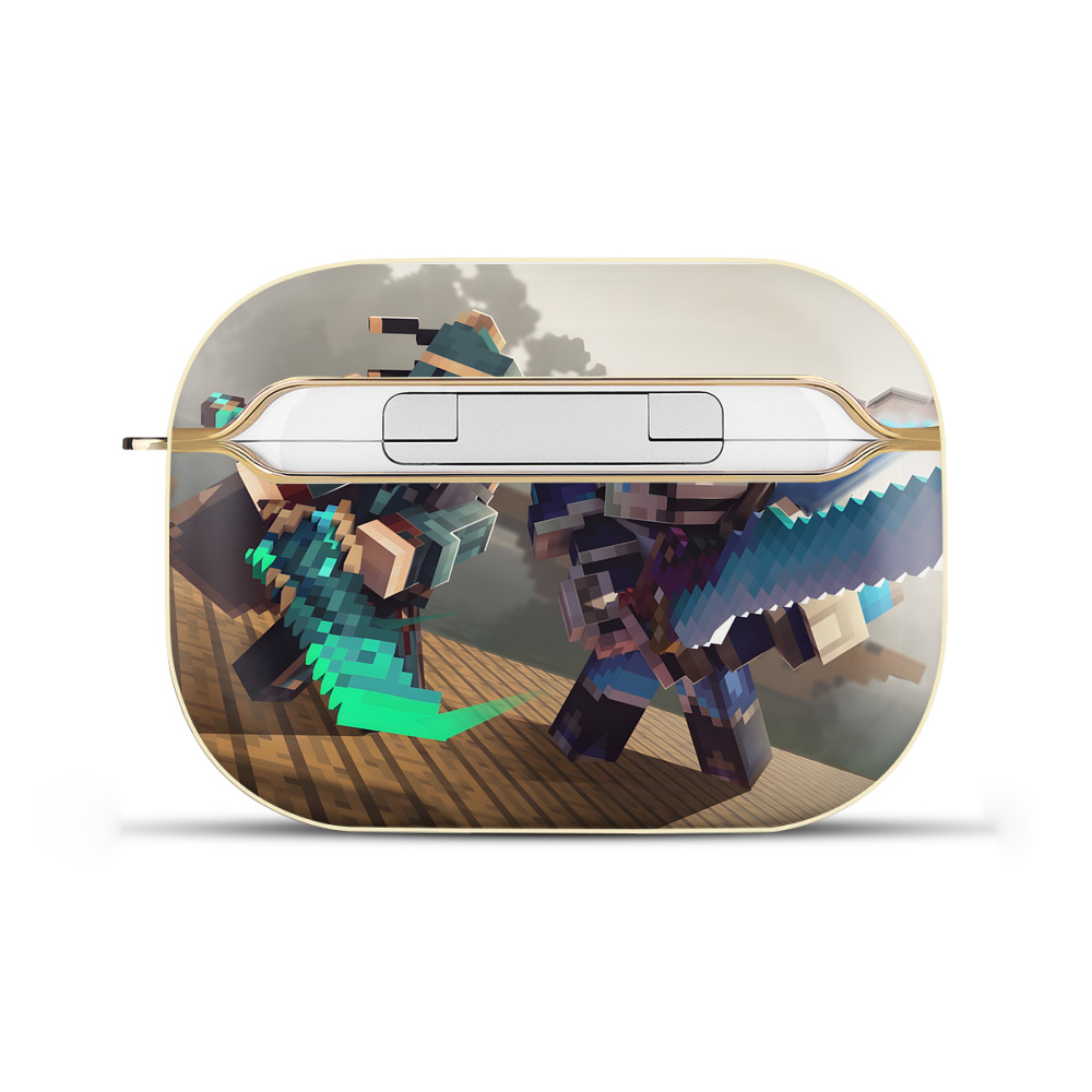 （画像用） マインクラフト ブロックの世界 Minecraft MC Block world 【AirPods Pro用】ハードシェル保護ケース｜耐衝撃・防指紋・カラビナ付き商品仕様