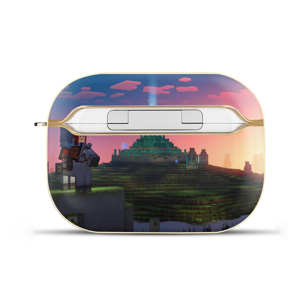 （画像用） マインクラフト ブロックの世界 Minecraft MC Block world 【AirPods Pro用】ハードシェル保護ケース｜耐衝撃・防指紋・カラビナ付き商品仕様