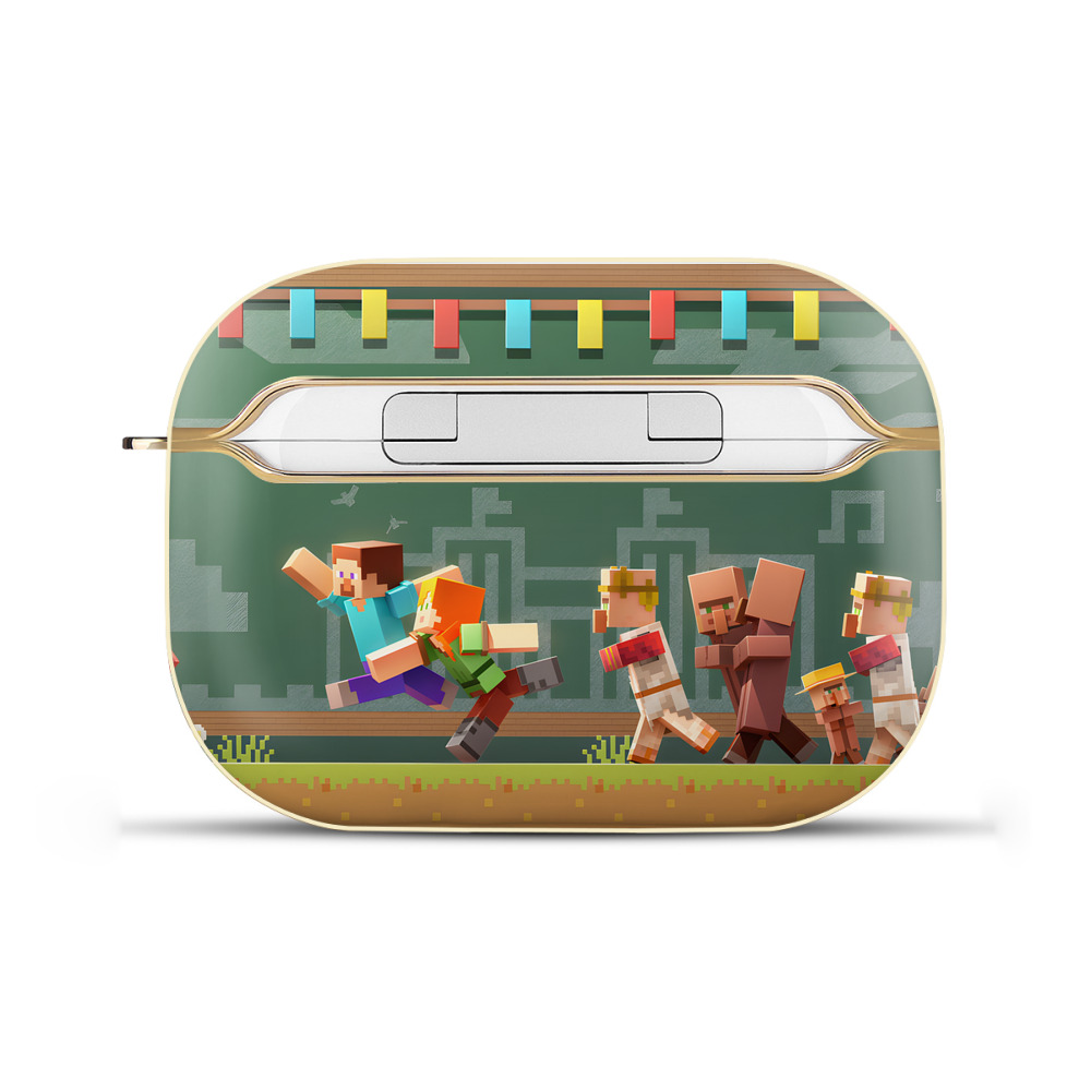 （画像用） マインクラフト ブロックの世界 Minecraft MC Block world 【AirPods Pro用】ハードシェル保護ケース｜耐衝撃・防指紋・カラビナ付き商品仕様