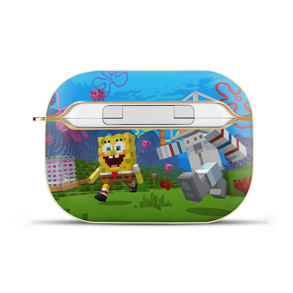 （画像用） マインクラフト ブロックの世界 Minecraft MC Block world 【AirPods Pro用】ハードシェル保護ケース｜耐衝撃・防指紋・カラビナ付き商品仕様