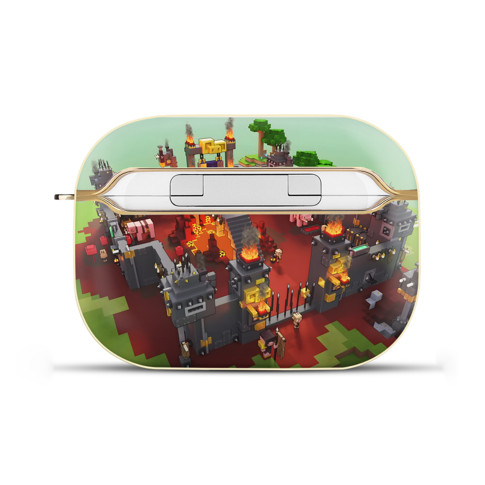 （画像用） マインクラフト ブロックの世界 Minecraft MC Block world 【AirPods Pro用】ハードシェル保護ケース｜耐衝撃・防指紋・カラビナ付き商品仕様