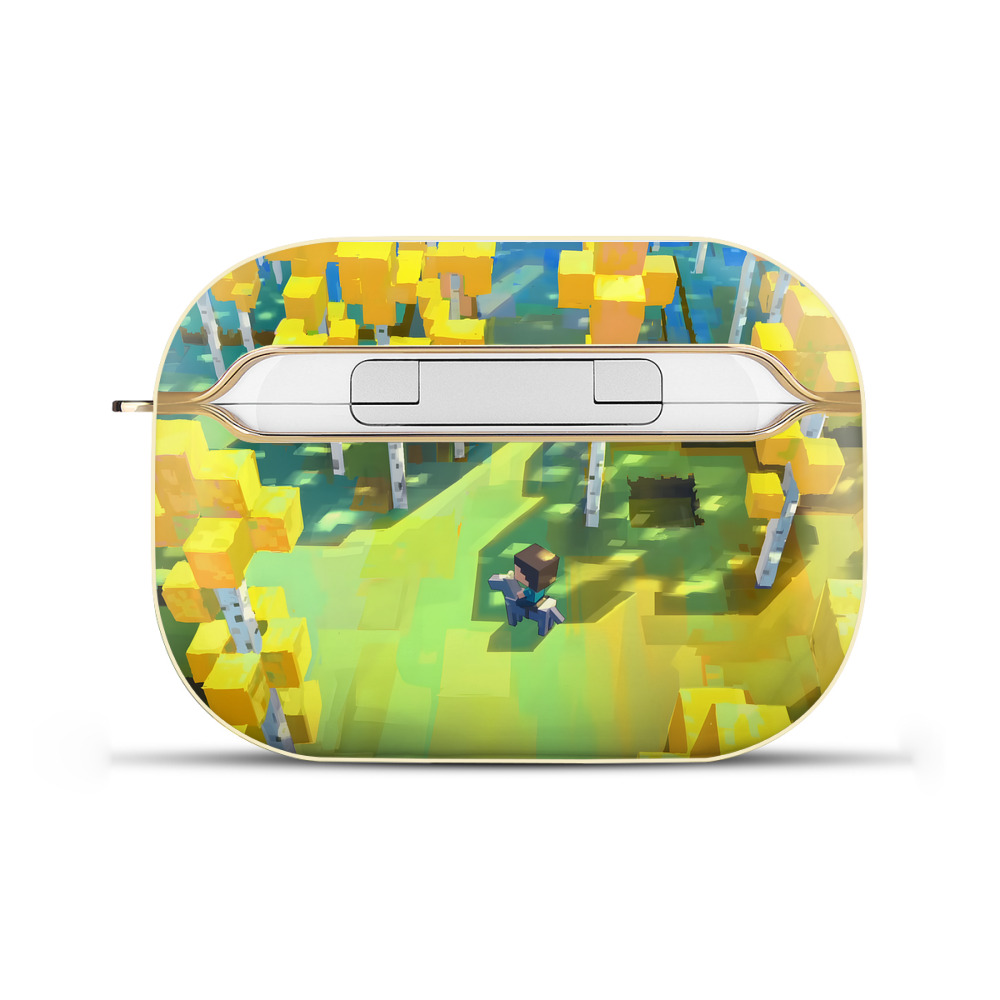 （画像用） マインクラフト ブロックの世界 Minecraft MC Block world 【AirPods Pro用】ハードシェル保護ケース｜耐衝撃・防指紋・カラビナ付き商品仕様