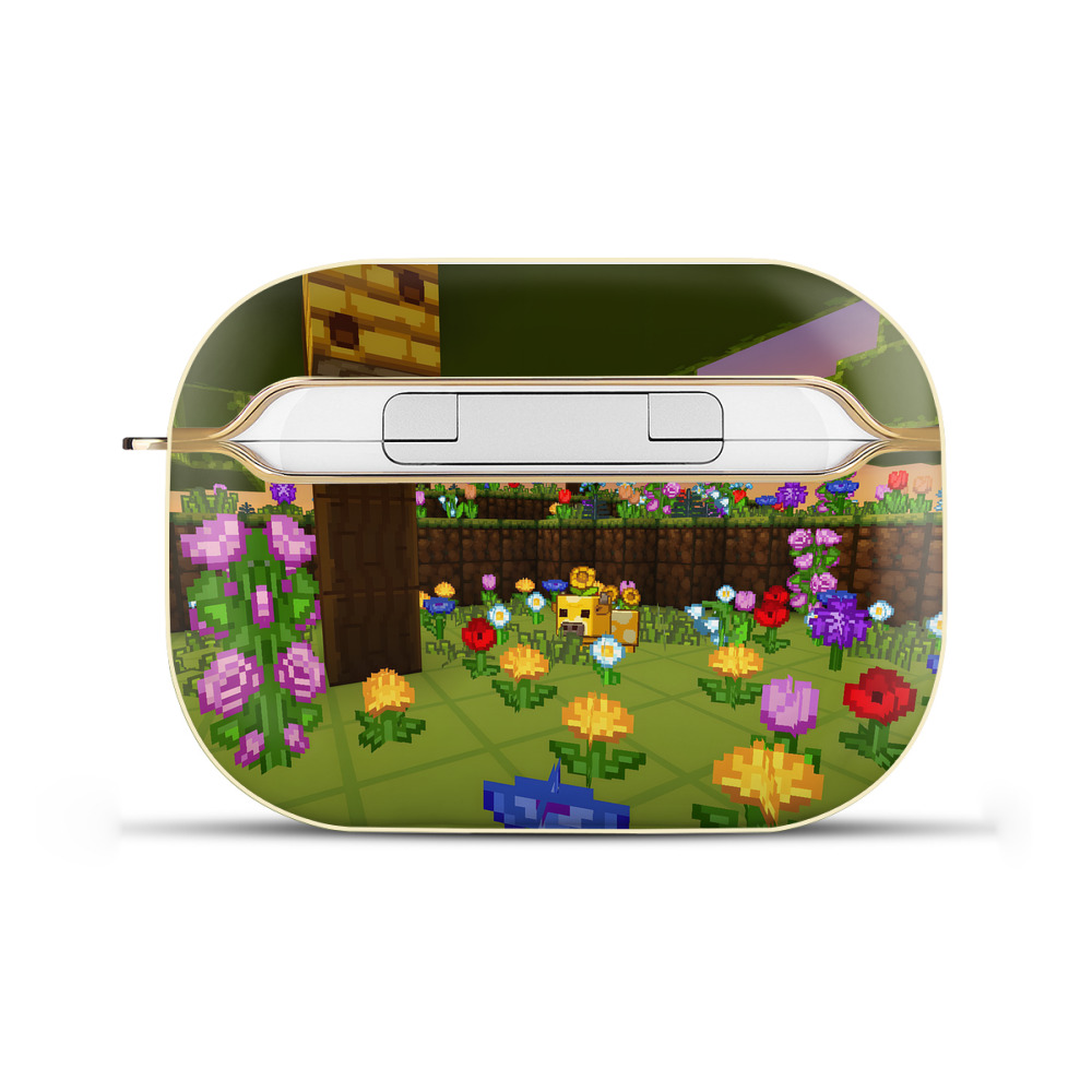 （画像用） マインクラフト ブロックの世界 Minecraft MC Block world 【AirPods Pro用】ハードシェル保護ケース｜耐衝撃・防指紋・カラビナ付き商品仕様