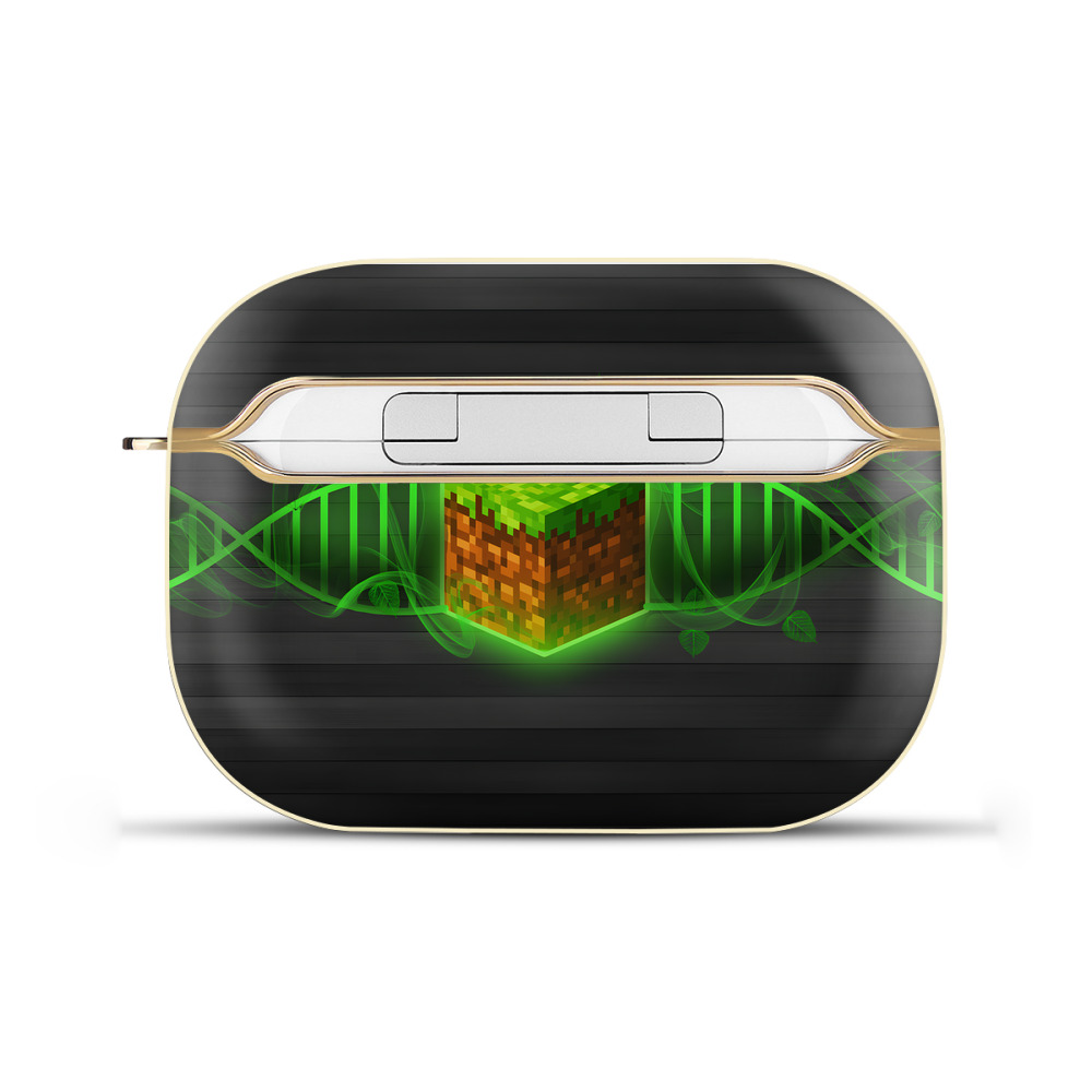 （画像用） マインクラフト ブロックの世界 Minecraft MC Block world 【AirPods Pro用】ハードシェル保護ケース｜耐衝撃・防指紋・カラビナ付き商品仕様