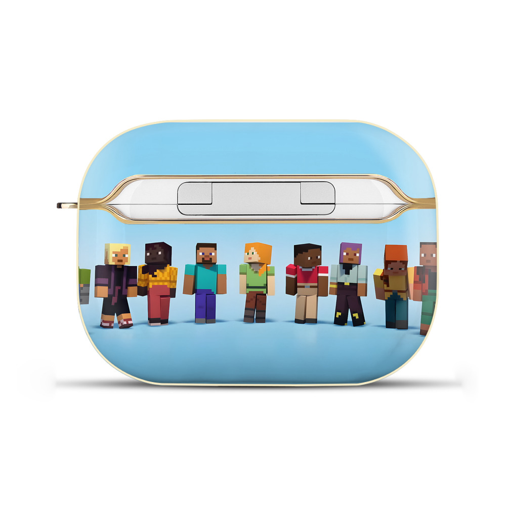 （画像用） マインクラフト ブロックの世界 Minecraft MC Block world 【AirPods Pro用】ハードシェル保護ケース｜耐衝撃・防指紋・カラビナ付き商品仕様