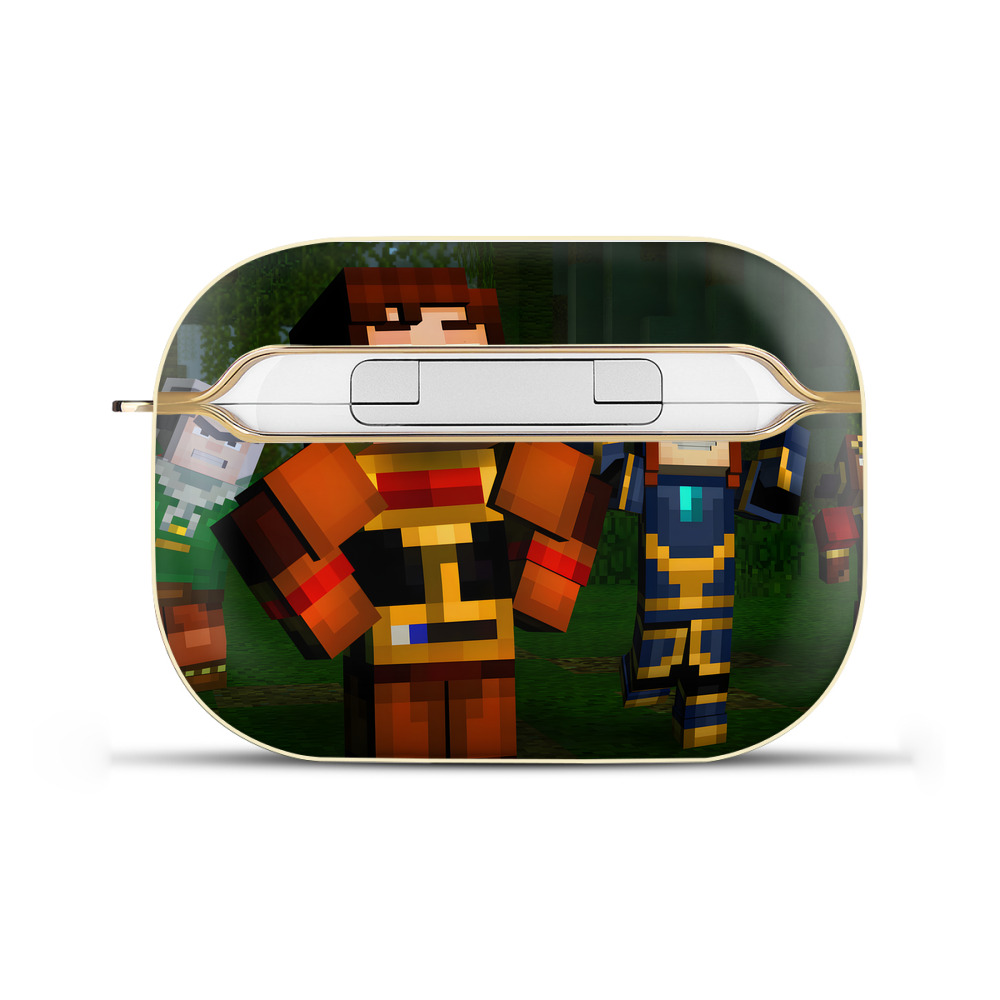 （画像用） マインクラフト ブロックの世界 Minecraft MC Block world 【AirPods Pro用】ハードシェル保護ケース｜耐衝撃・防指紋・カラビナ付き商品仕様