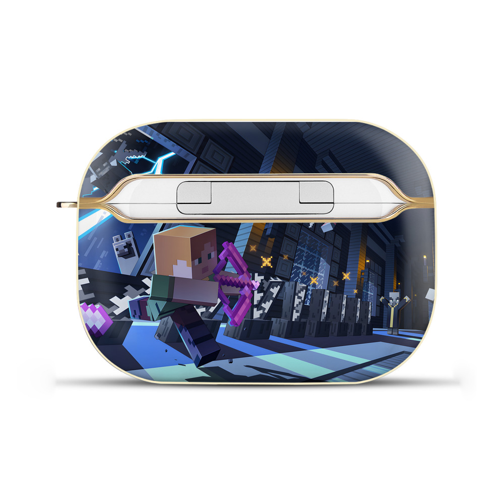 （画像用） マインクラフト ブロックの世界 Minecraft MC Block world 【AirPods Pro用】ハードシェル保護ケース｜耐衝撃・防指紋・カラビナ付き商品仕様