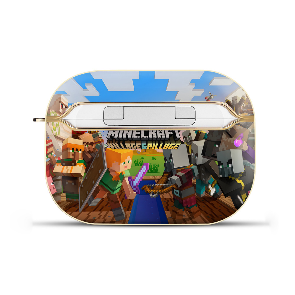 （画像用） マインクラフト ブロックの世界 Minecraft MC Block world 【AirPods Pro用】ハードシェル保護ケース｜耐衝撃・防指紋・カラビナ付き商品仕様