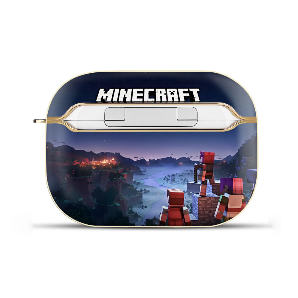 （画像用） マインクラフト ブロックの世界 Minecraft MC Block world 【AirPods Pro用】ハードシェル保護ケース｜耐衝撃・防指紋・カラビナ付き商品仕様