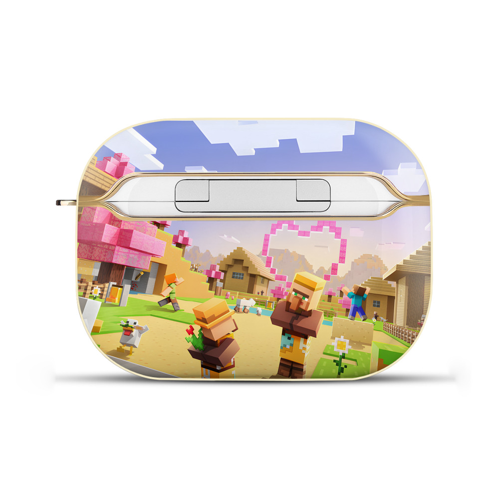 （画像用） マインクラフト ブロックの世界 Minecraft MC Block world 【AirPods Pro用】ハードシェル保護ケース｜耐衝撃・防指紋・カラビナ付き商品仕様