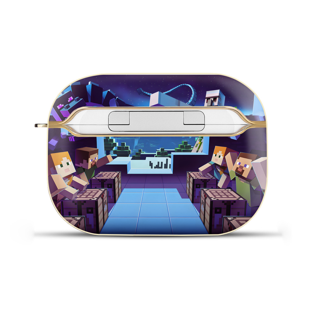 （画像用） マインクラフト ブロックの世界 Minecraft MC Block world 【AirPods Pro用】ハードシェル保護ケース｜耐衝撃・防指紋・カラビナ付き商品仕様