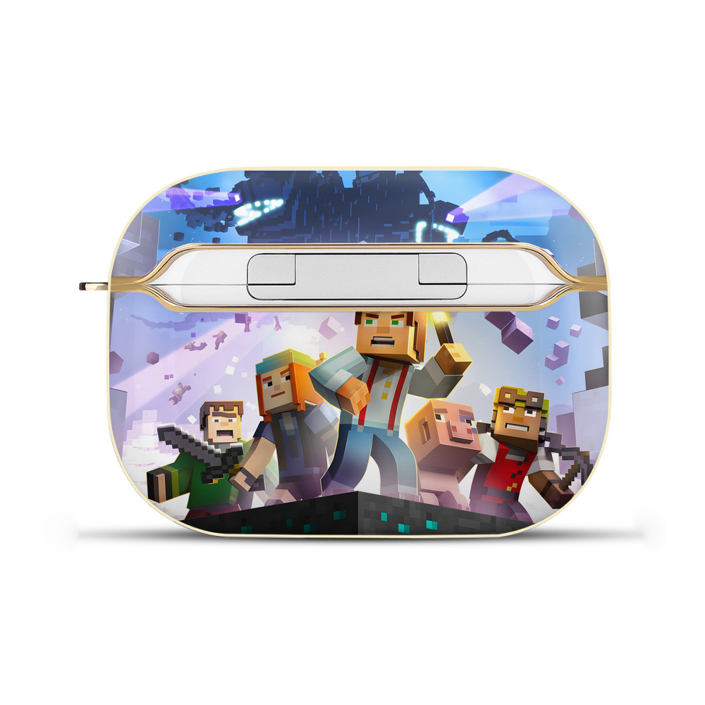 （画像用） マインクラフト ブロックの世界 Minecraft MC Block world 【AirPods Pro用】ハードシェル保護ケース｜耐衝撃・防指紋・カラビナ付き商品仕様