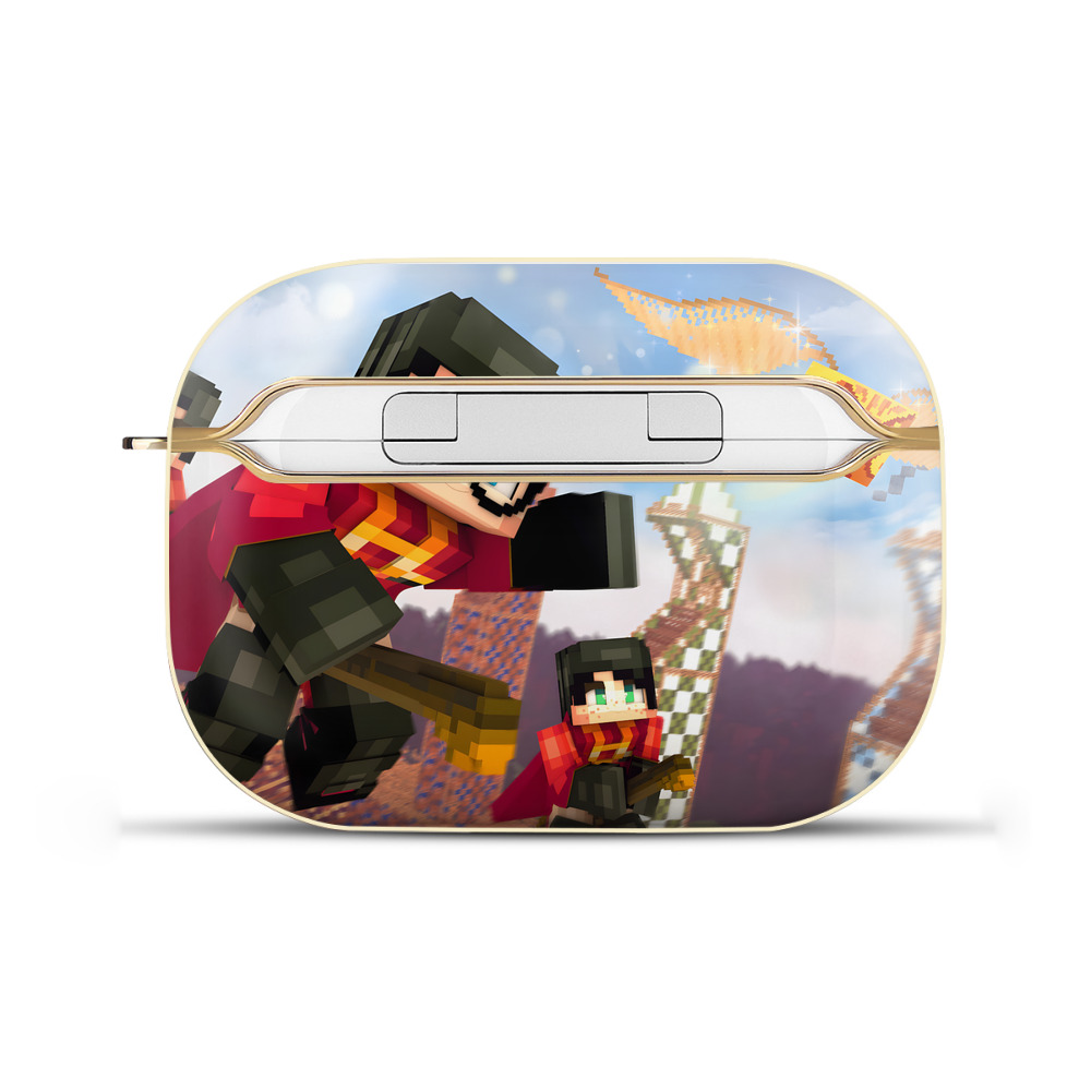 （画像用） マインクラフト ブロックの世界 Minecraft MC Block world 【AirPods Pro用】ハードシェル保護ケース｜耐衝撃・防指紋・カラビナ付き商品仕様