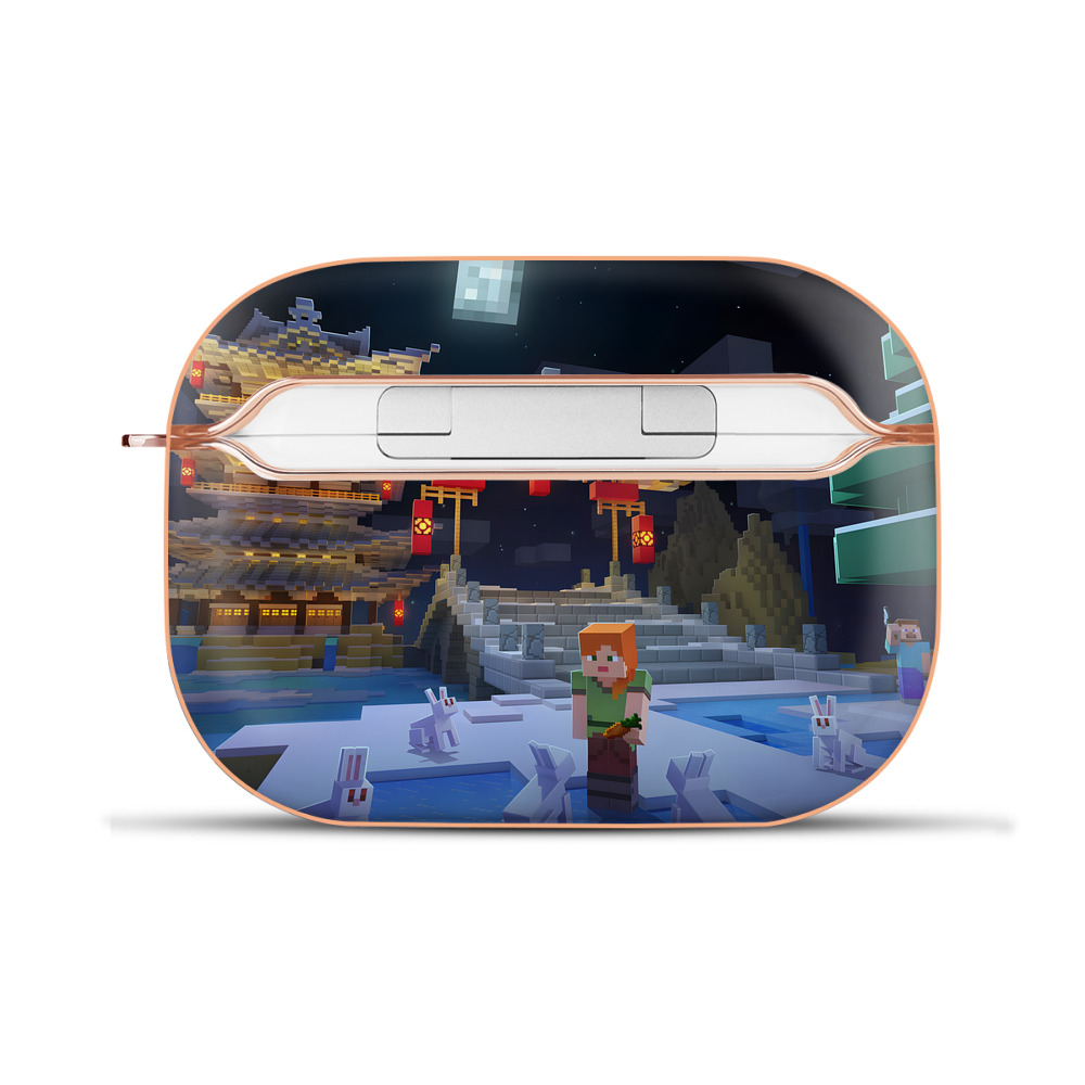 （画像用） マインクラフト ブロックの世界 Minecraft MC Block world 【AirPods Pro用】ハードシェル保護ケース｜耐衝撃・防指紋・カラビナ付き商品仕様
