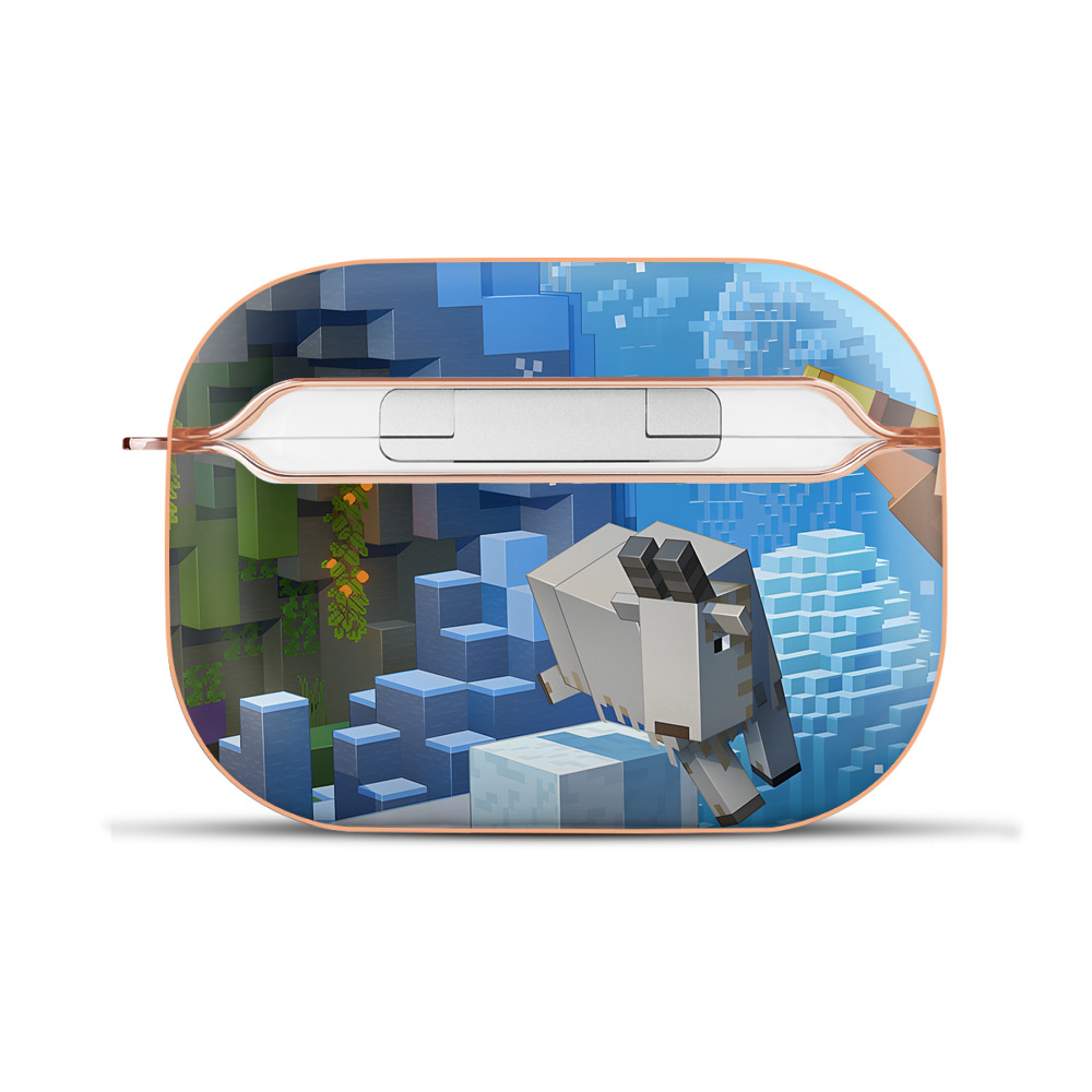（画像用） マインクラフト ブロックの世界 Minecraft MC Block world 【AirPods Pro用】ハードシェル保護ケース｜耐衝撃・防指紋・カラビナ付き商品仕様
