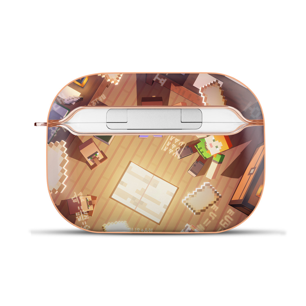 （画像用） マインクラフト ブロックの世界 Minecraft MC Block world 【AirPods Pro用】ハードシェル保護ケース｜耐衝撃・防指紋・カラビナ付き商品仕様