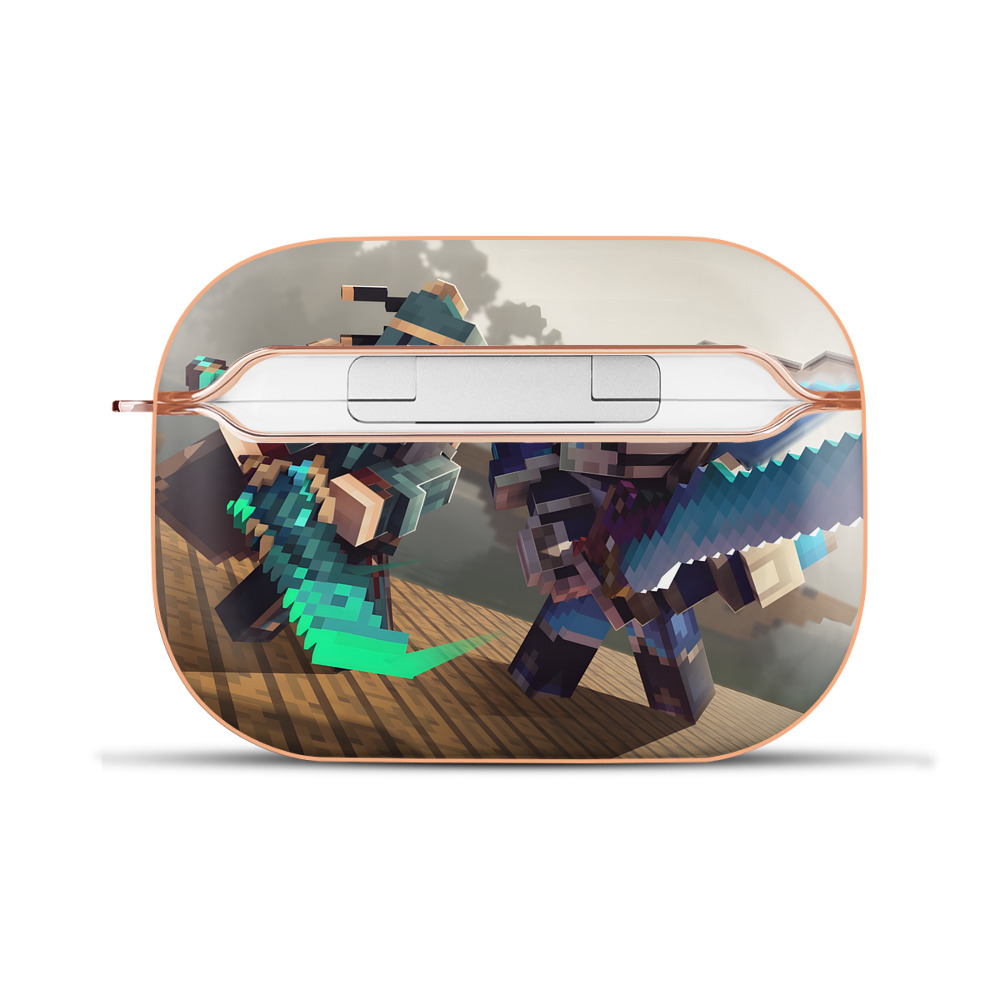 （画像用） マインクラフト ブロックの世界 Minecraft MC Block world 【AirPods Pro用】ハードシェル保護ケース｜耐衝撃・防指紋・カラビナ付き商品仕様
