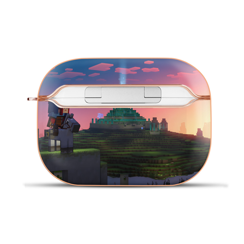 （画像用） マインクラフト ブロックの世界 Minecraft MC Block world 【AirPods Pro用】ハードシェル保護ケース｜耐衝撃・防指紋・カラビナ付き商品仕様