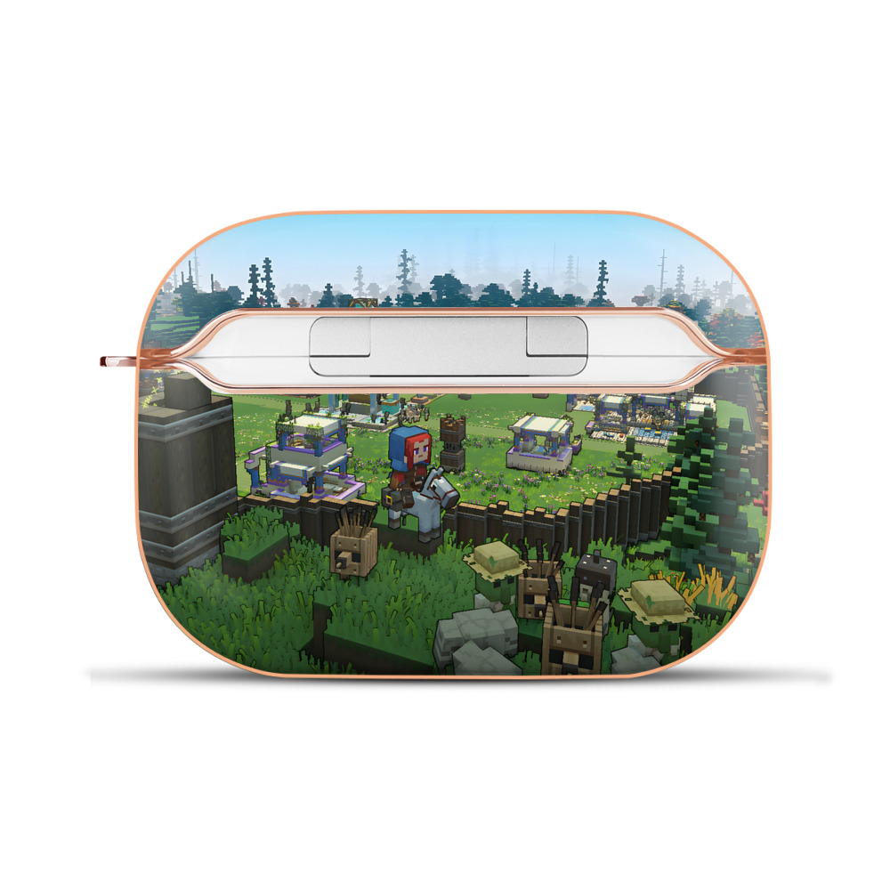 （画像用） マインクラフト ブロックの世界 Minecraft MC Block world 【AirPods Pro用】ハードシェル保護ケース｜耐衝撃・防指紋・カラビナ付き商品仕様