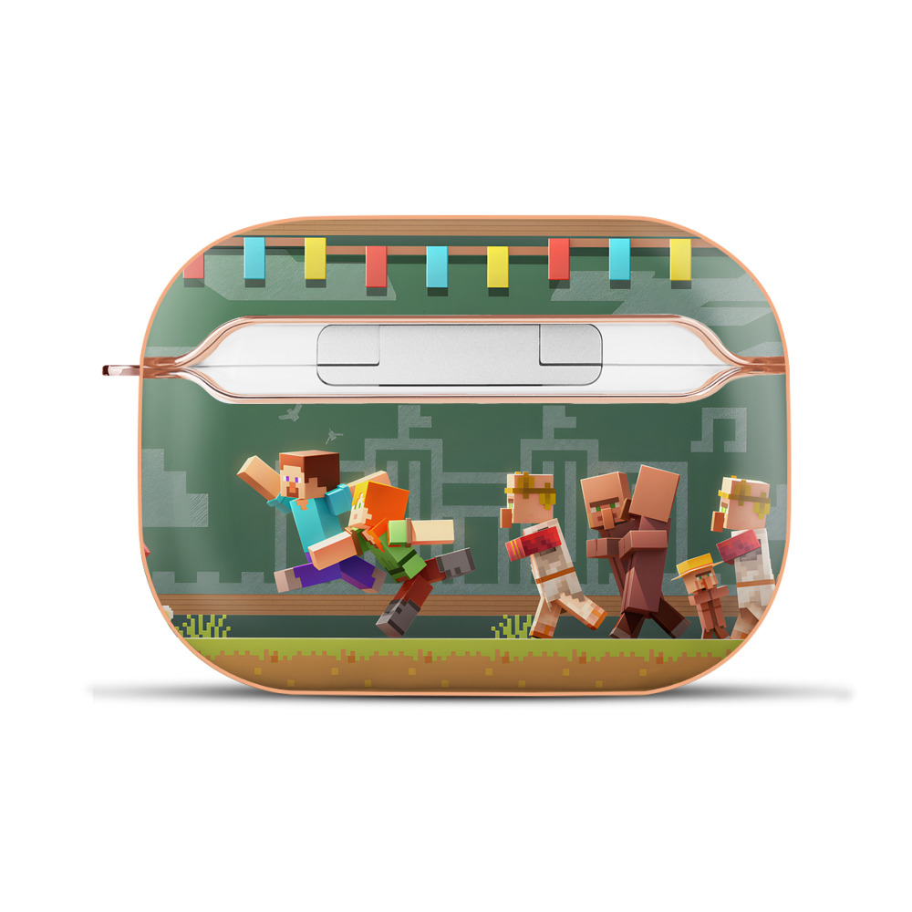 （画像用） マインクラフト ブロックの世界 Minecraft MC Block world 【AirPods Pro用】ハードシェル保護ケース｜耐衝撃・防指紋・カラビナ付き商品仕様
