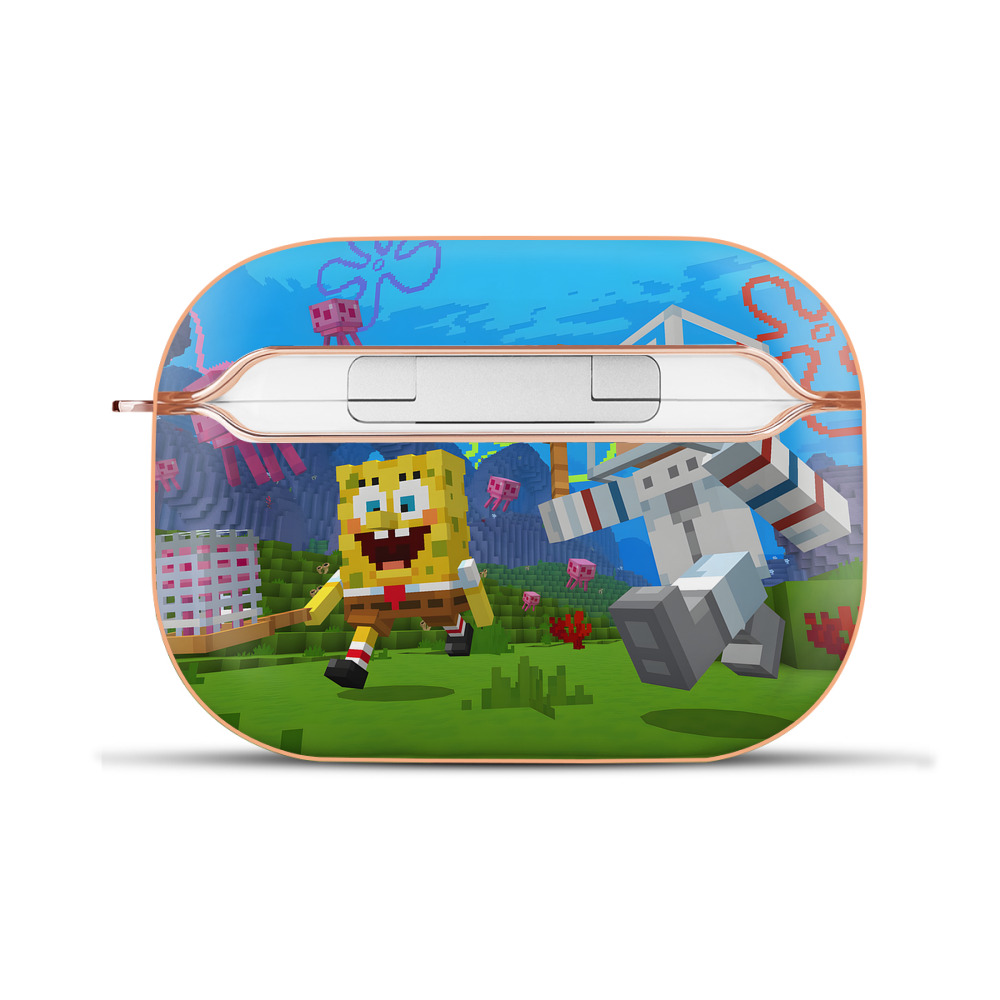（画像用） マインクラフト ブロックの世界 Minecraft MC Block world 【AirPods Pro用】ハードシェル保護ケース｜耐衝撃・防指紋・カラビナ付き商品仕様