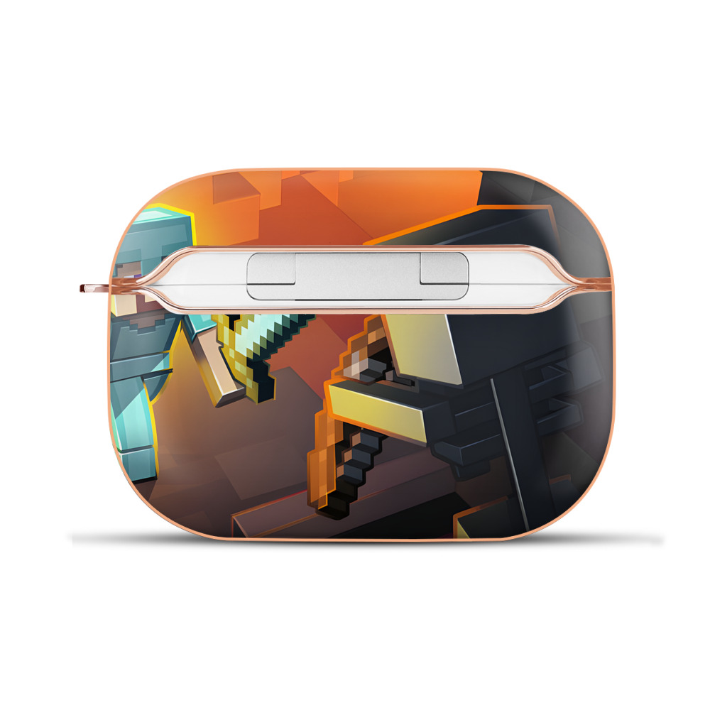 （画像用） マインクラフト ブロックの世界 Minecraft MC Block world 【AirPods Pro用】ハードシェル保護ケース｜耐衝撃・防指紋・カラビナ付き商品仕様