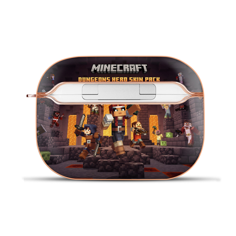（画像用） マインクラフト ブロックの世界 Minecraft MC Block world 【AirPods Pro用】ハードシェル保護ケース｜耐衝撃・防指紋・カラビナ付き商品仕様