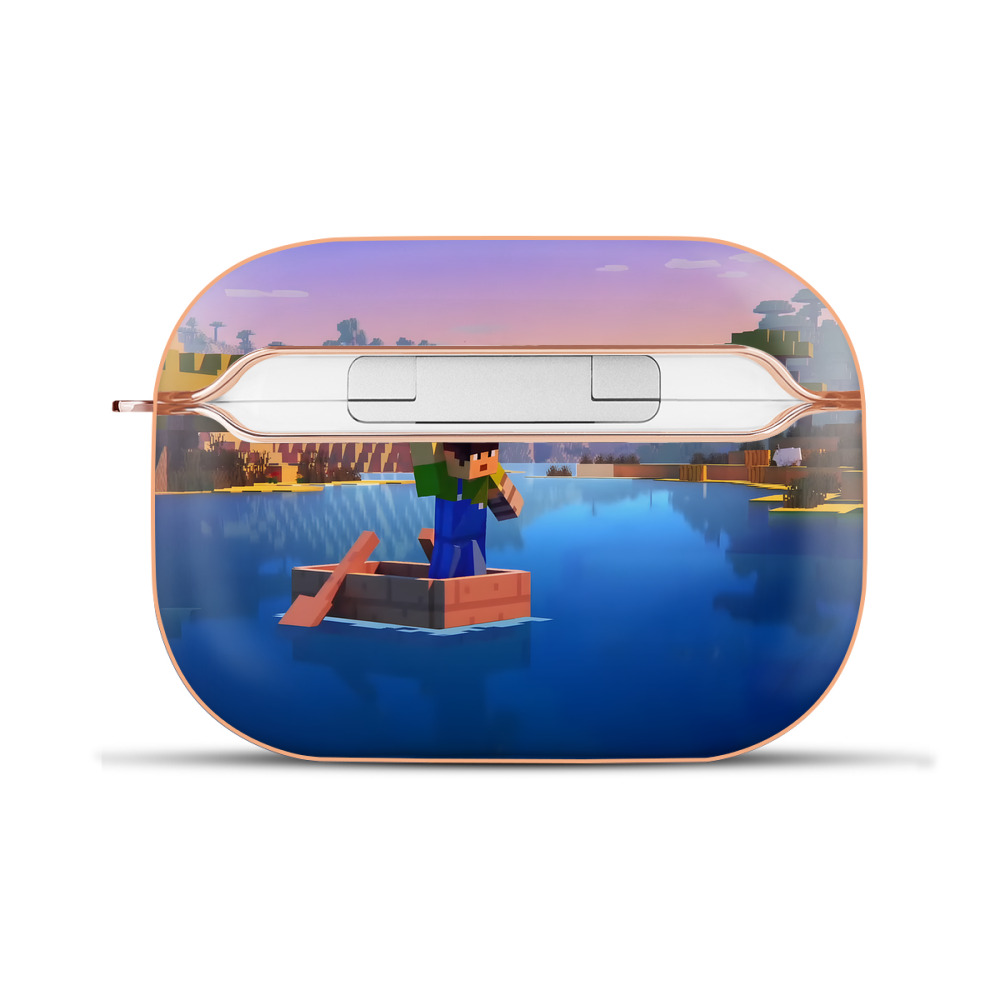 （画像用） マインクラフト ブロックの世界 Minecraft MC Block world 【AirPods Pro用】ハードシェル保護ケース｜耐衝撃・防指紋・カラビナ付き商品仕様