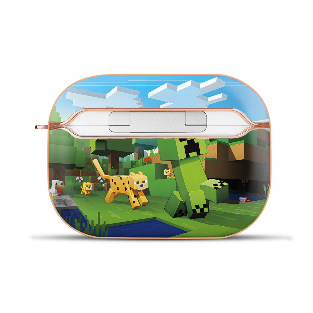 （画像用） マインクラフト ブロックの世界 Minecraft MC Block world 【AirPods Pro用】ハードシェル保護ケース｜耐衝撃・防指紋・カラビナ付き商品仕様