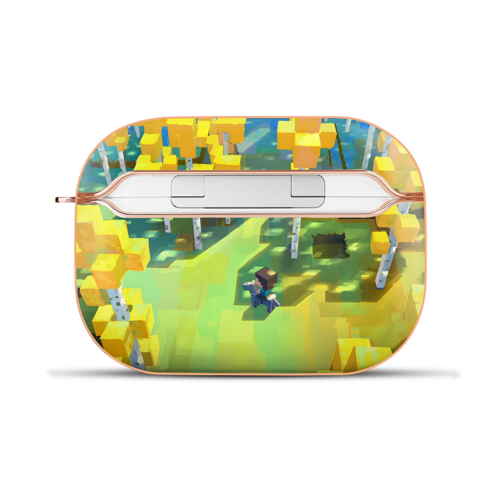 （画像用） マインクラフト ブロックの世界 Minecraft MC Block world 【AirPods Pro用】ハードシェル保護ケース｜耐衝撃・防指紋・カラビナ付き商品仕様