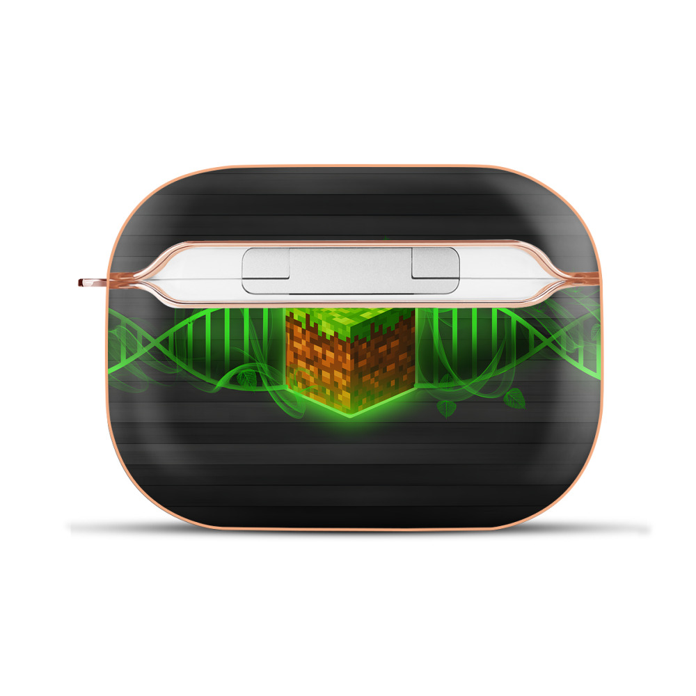 （画像用） マインクラフト ブロックの世界 Minecraft MC Block world 【AirPods Pro用】ハードシェル保護ケース｜耐衝撃・防指紋・カラビナ付き商品仕様