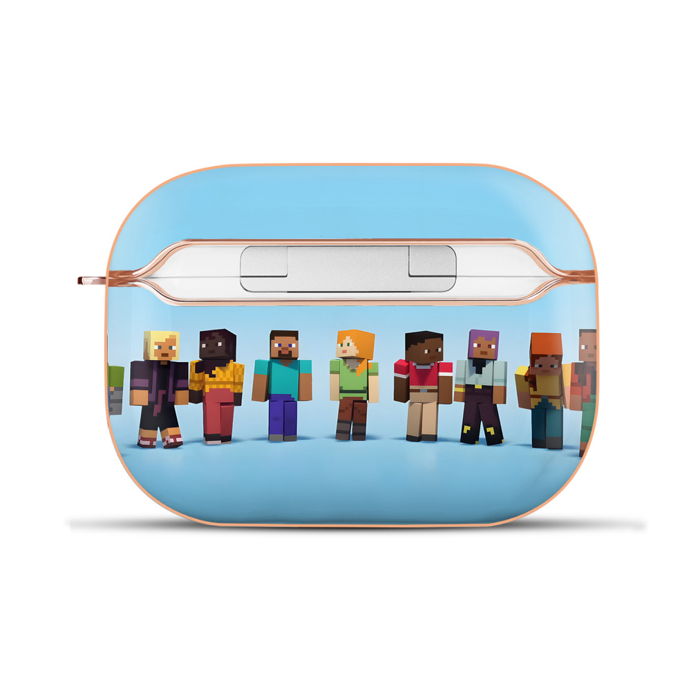 （画像用） マインクラフト ブロックの世界 Minecraft MC Block world 【AirPods Pro用】ハードシェル保護ケース｜耐衝撃・防指紋・カラビナ付き商品仕様
