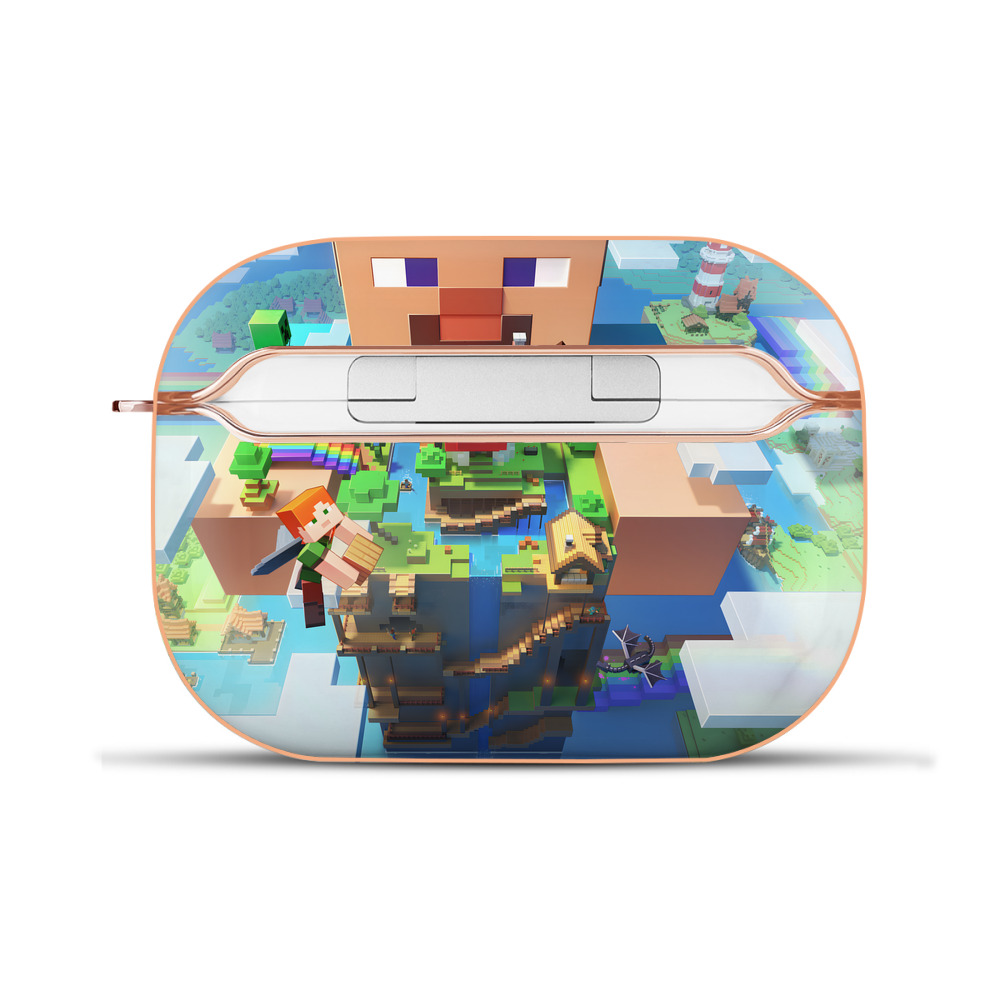（画像用） マインクラフト ブロックの世界 Minecraft MC Block world 【AirPods Pro用】ハードシェル保護ケース｜耐衝撃・防指紋・カラビナ付き商品仕様