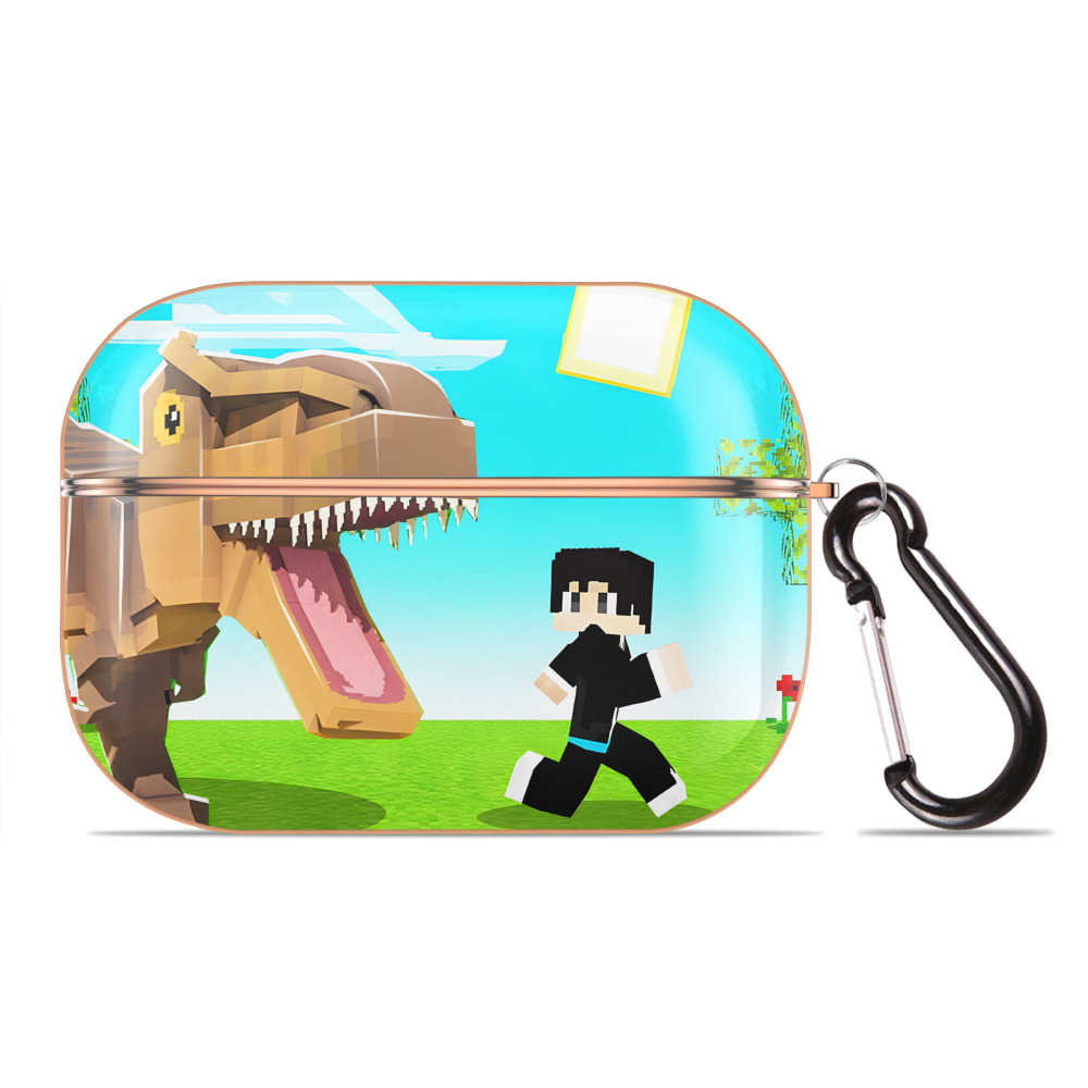 （画像用） マインクラフト ブロックの世界 Minecraft MC Block world 【AirPods Pro用】ハードシェル保護ケース｜耐衝撃・防指紋・カラビナ付き商品仕様