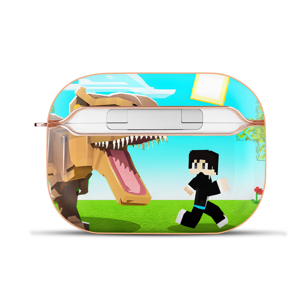 （画像用） マインクラフト ブロックの世界 Minecraft MC Block world 【AirPods Pro用】ハードシェル保護ケース｜耐衝撃・防指紋・カラビナ付き商品仕様