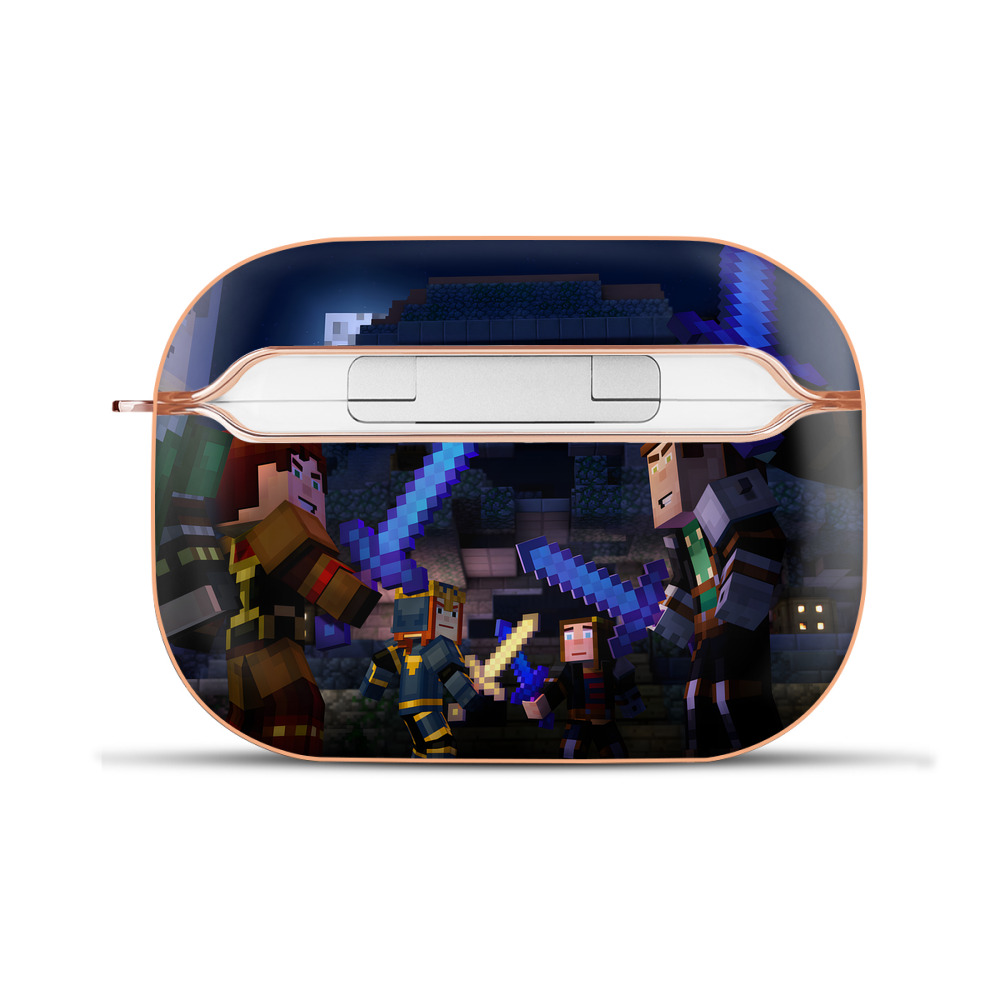（画像用） マインクラフト ブロックの世界 Minecraft MC Block world 【AirPods Pro用】ハードシェル保護ケース｜耐衝撃・防指紋・カラビナ付き商品仕様