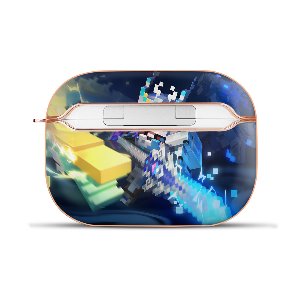 （画像用） マインクラフト ブロックの世界 Minecraft MC Block world 【AirPods Pro用】ハードシェル保護ケース｜耐衝撃・防指紋・カラビナ付き商品仕様