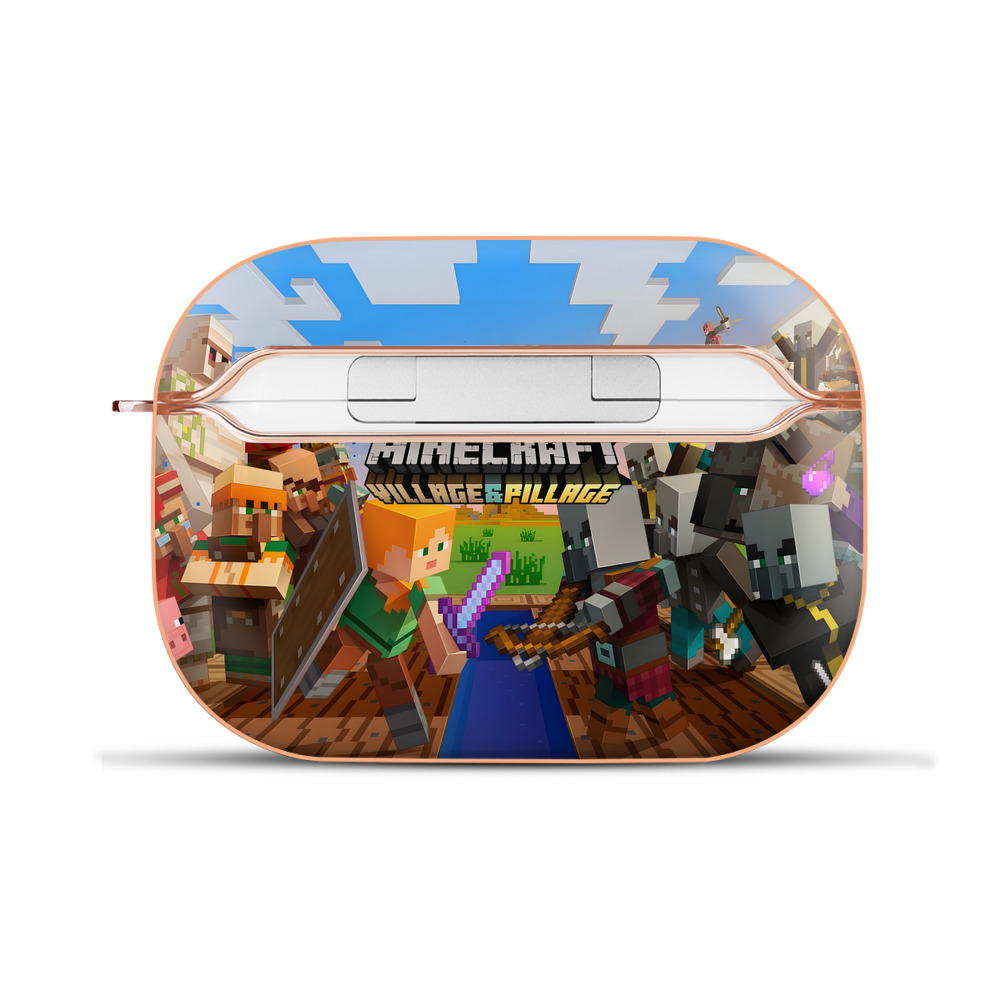 （画像用） マインクラフト ブロックの世界 Minecraft MC Block world 【AirPods Pro用】ハードシェル保護ケース｜耐衝撃・防指紋・カラビナ付き商品仕様
