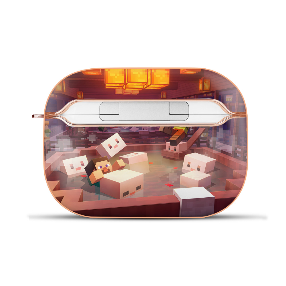 （画像用） マインクラフト ブロックの世界 Minecraft MC Block world 【AirPods Pro用】ハードシェル保護ケース｜耐衝撃・防指紋・カラビナ付き商品仕様