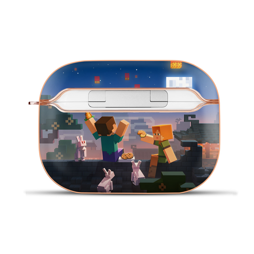 （画像用） マインクラフト ブロックの世界 Minecraft MC Block world 【AirPods Pro用】ハードシェル保護ケース｜耐衝撃・防指紋・カラビナ付き商品仕様