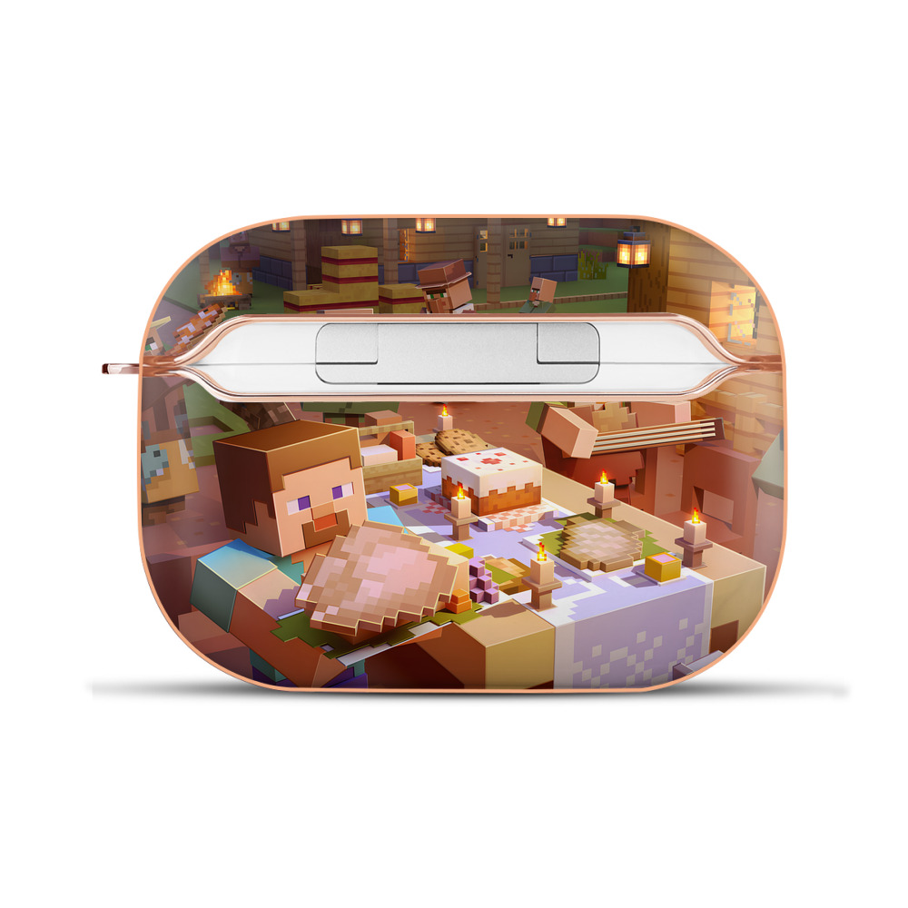 （画像用） マインクラフト ブロックの世界 Minecraft MC Block world 【AirPods Pro用】ハードシェル保護ケース｜耐衝撃・防指紋・カラビナ付き商品仕様
