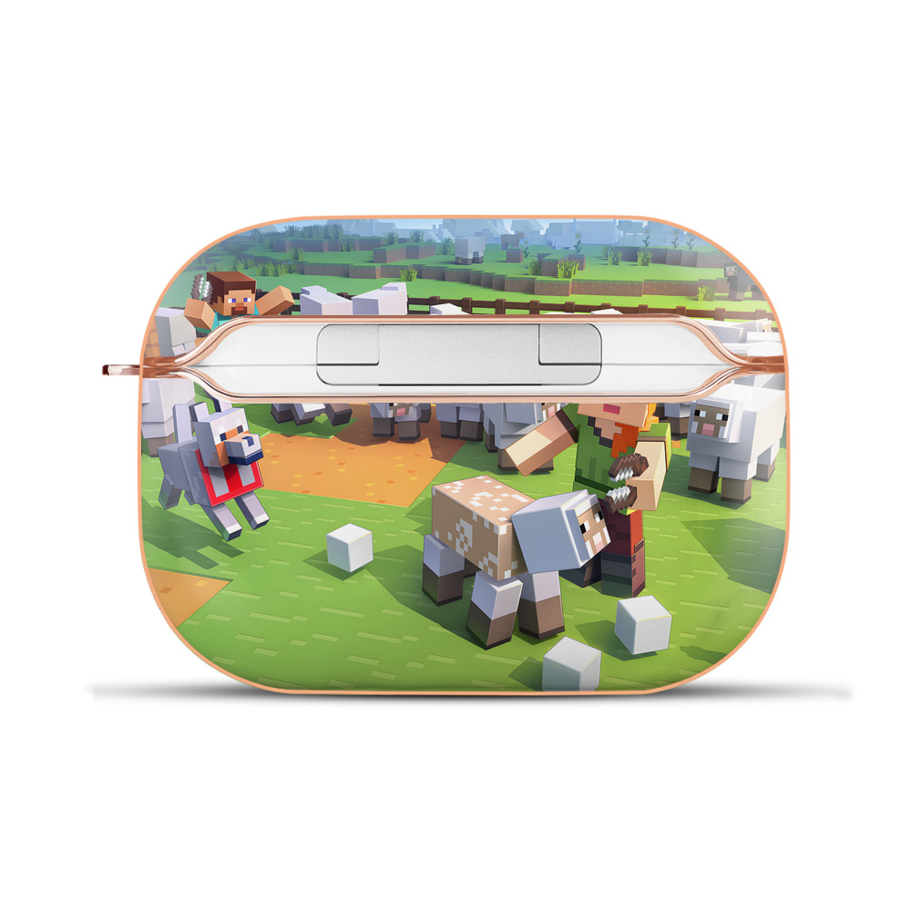 （画像用） マインクラフト ブロックの世界 Minecraft MC Block world 【AirPods Pro用】ハードシェル保護ケース｜耐衝撃・防指紋・カラビナ付き商品仕様